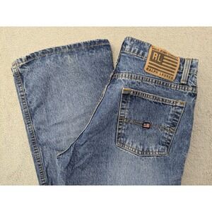Polo Jeans Ralph Lauren Women's Low Rise Flare Jeans Size 11/12x32 Blue Denim